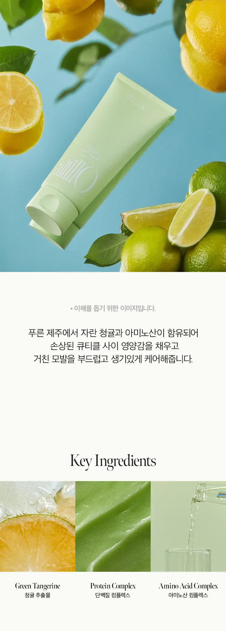 [지성두피/수분케어] 아닐로 라임썬데이 리프레시 헤어 컨디셔너 150ml 상세페이지 4